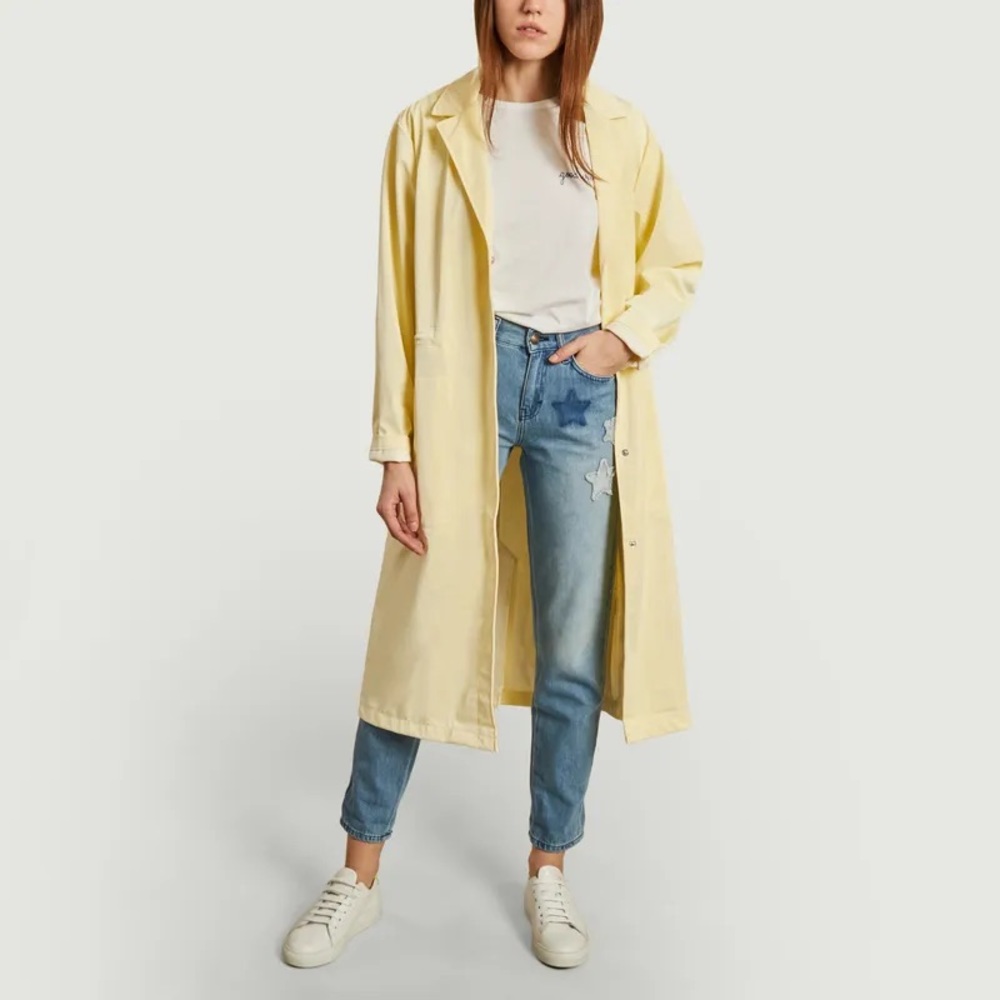 NWT Rains String Overcoat in Pearl